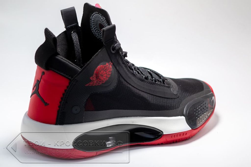 black and red jordan 34